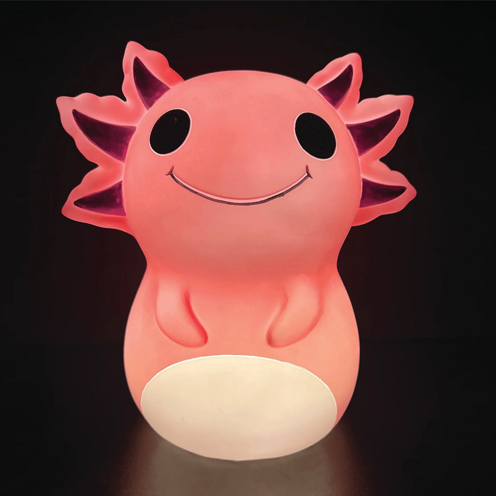 Axolotl Lamp lit.