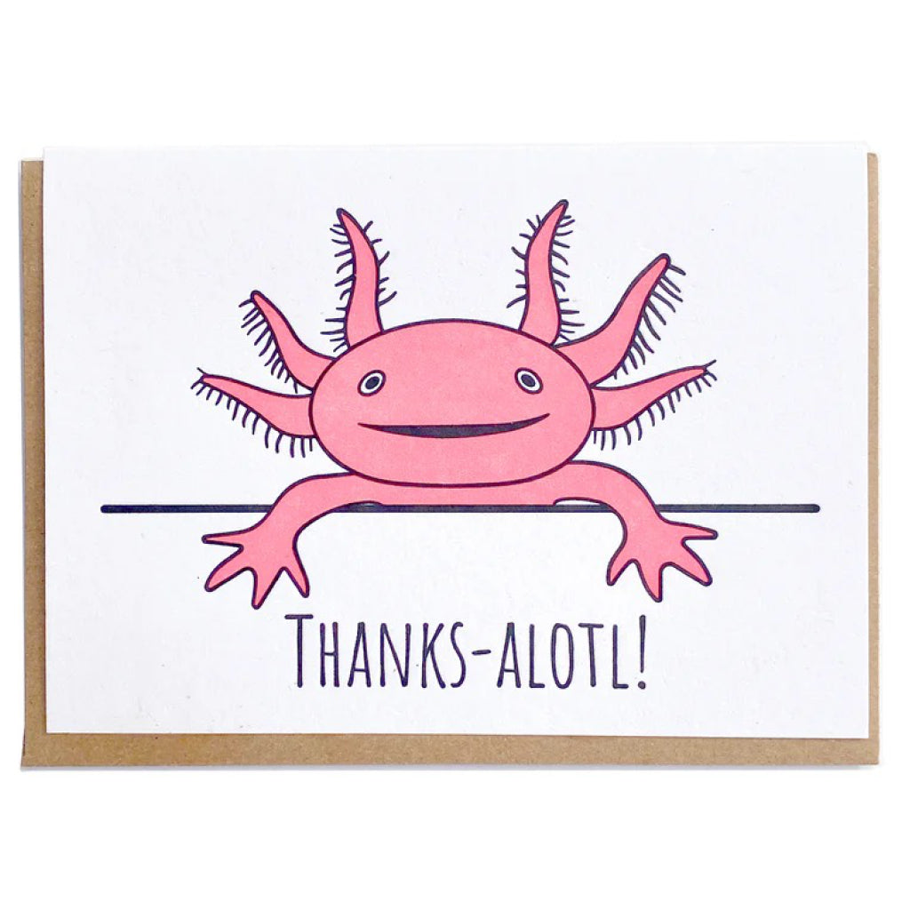 Axolotl Thanks Card.