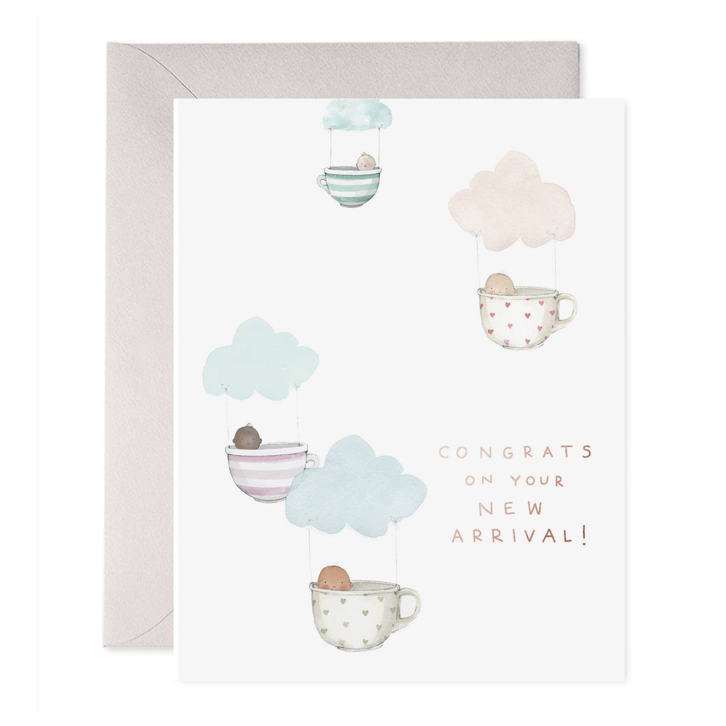 Babies In Teacups New Arrival Card