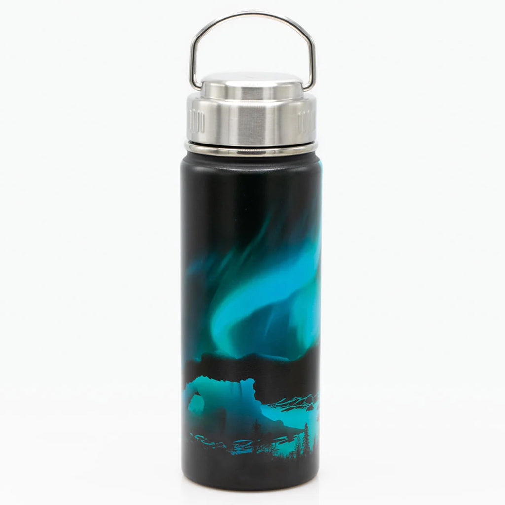 Back of Arctic Ice 18 oz Stainless Steel Bottle.