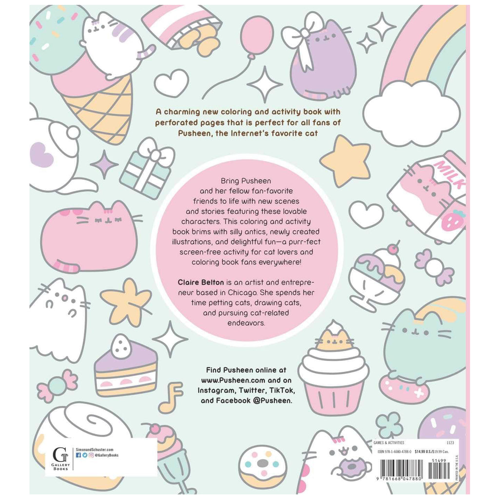 Back of Coloring Cuteness: A Pusheen Coloring & Activity Book.