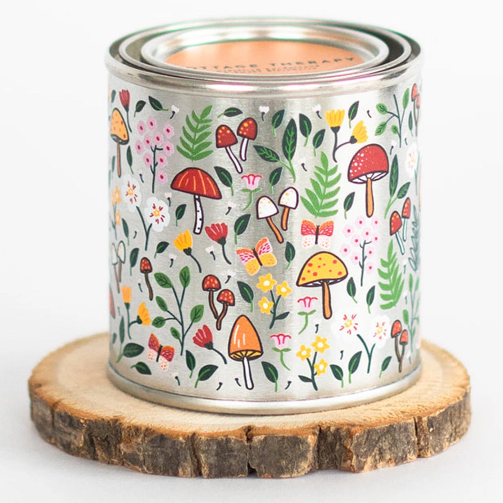 Back of Cottage Therapy Paint Tin Candle.