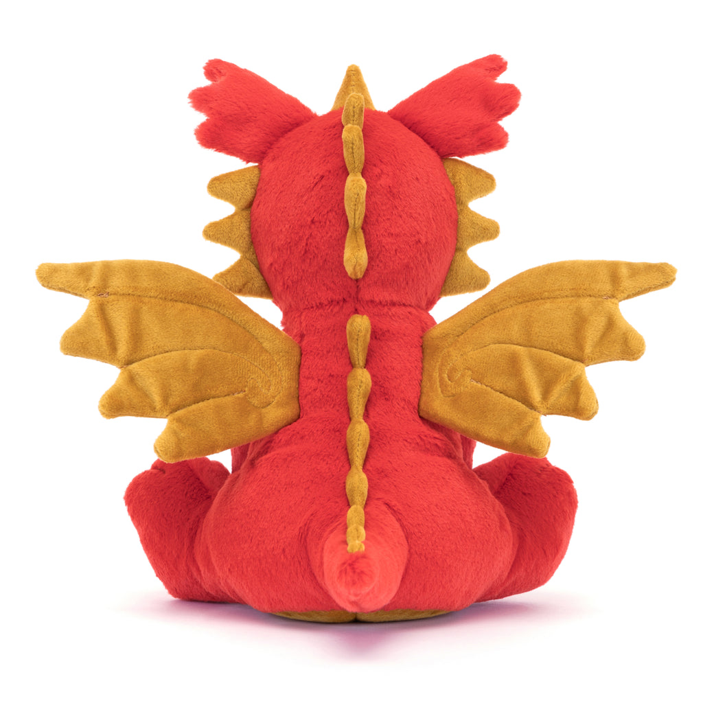 Back of Jellycat Darvin Dragon.