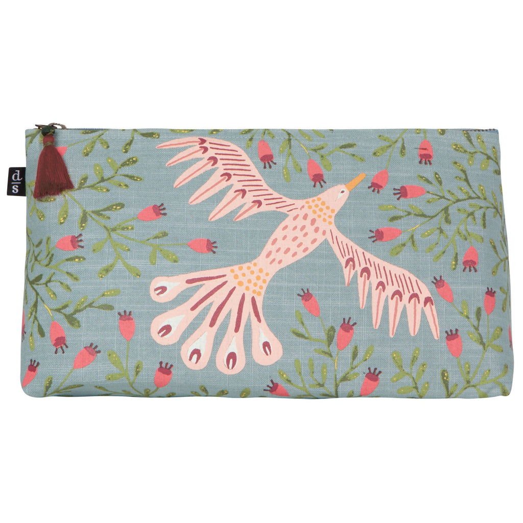 Back of Plume Large Cosmetic Bag.