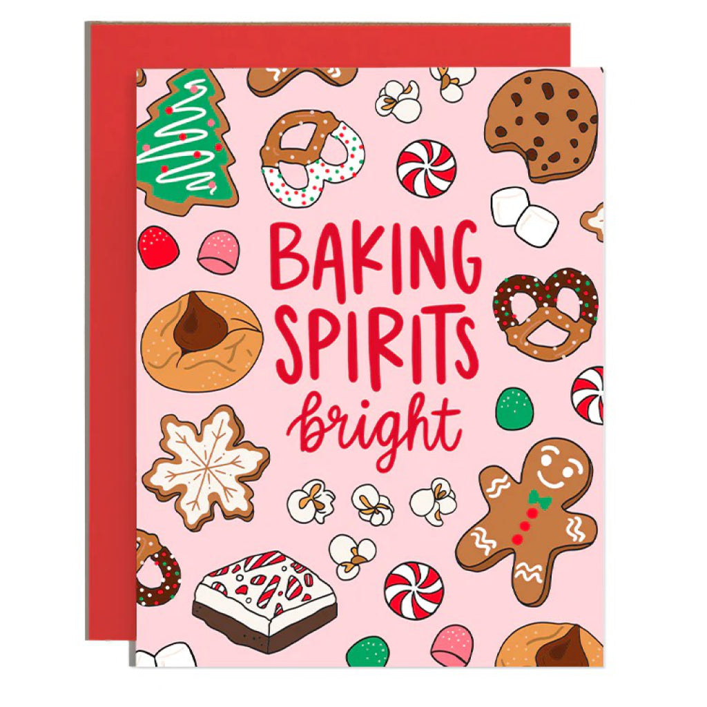 Baking Spirits Bright Holiday Card.