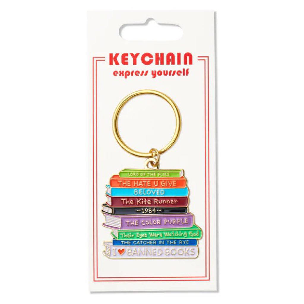 Banned Books Keychain Packaging
