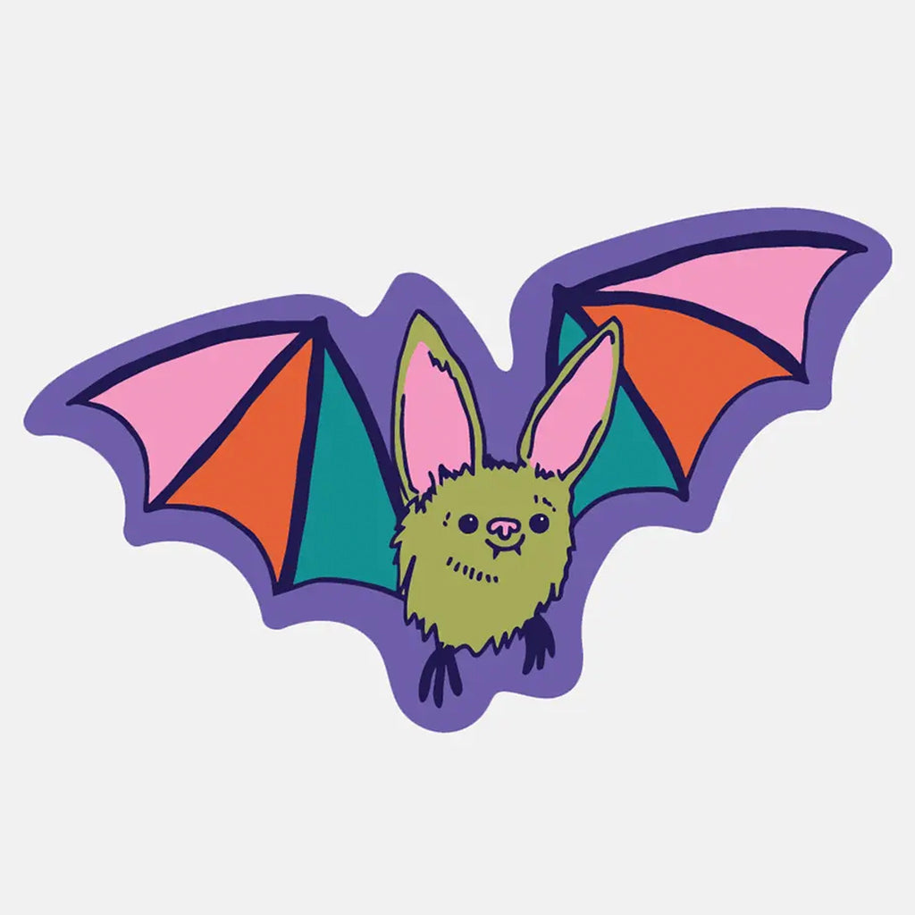 Bat with Colourful Wings Sticker.