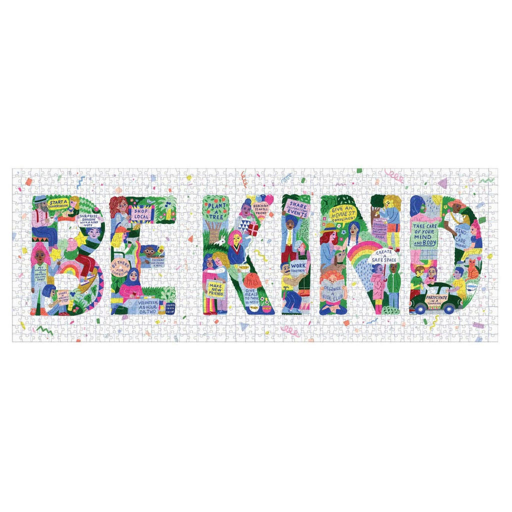 Be Kind Panoramic Puzzle Finished
