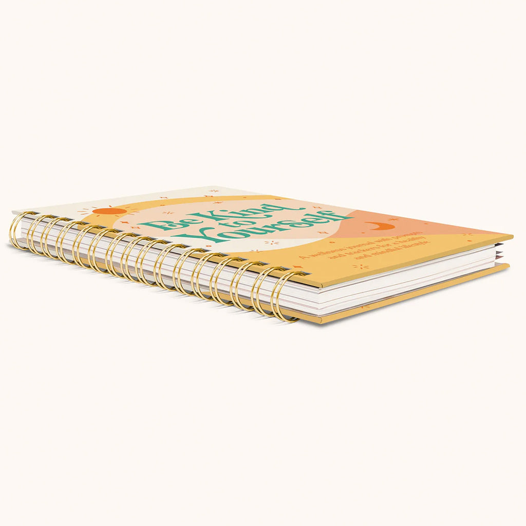 Be Kind To Yourself Guided Journal angle view.