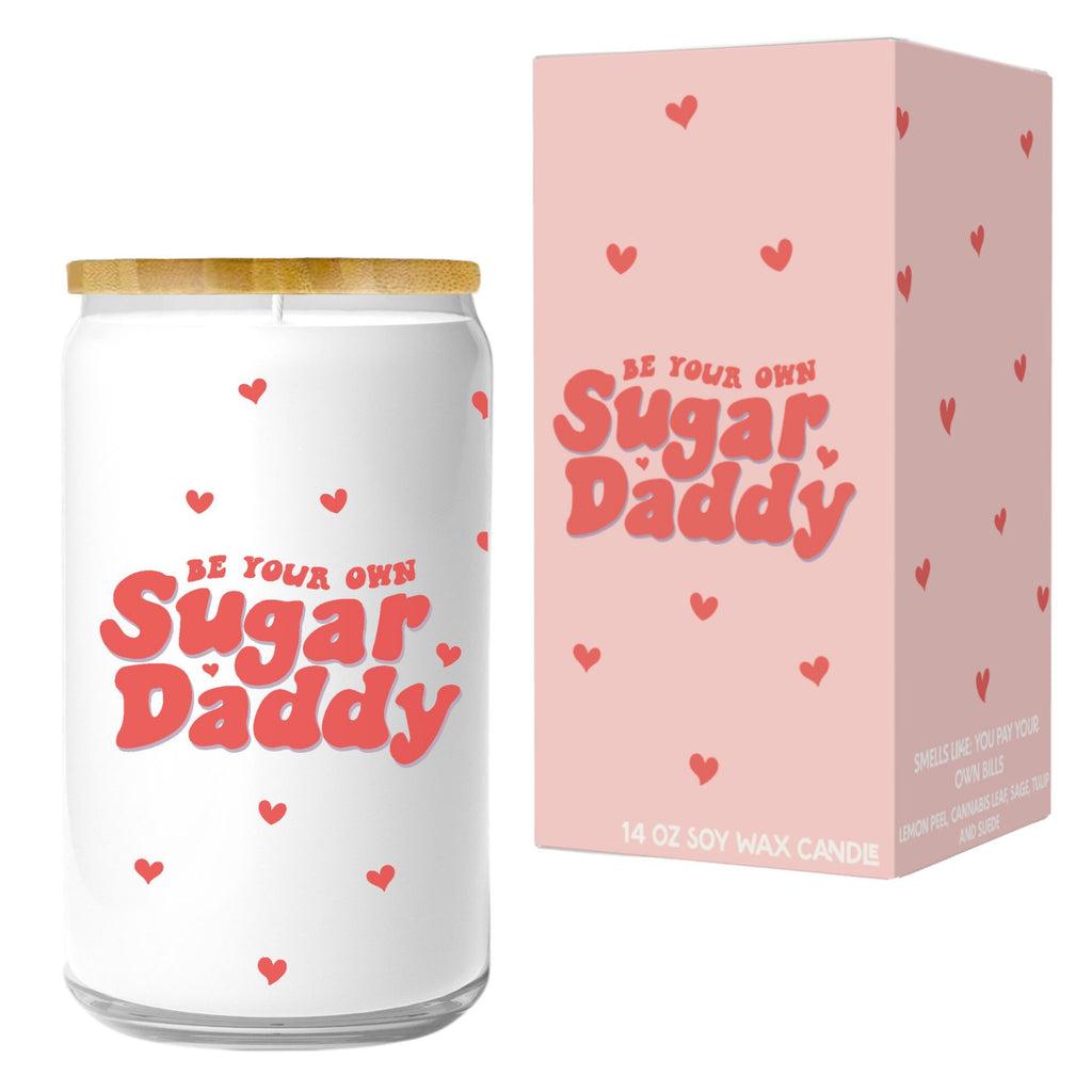 Be Your Own Sugar Daddy Candle with box.