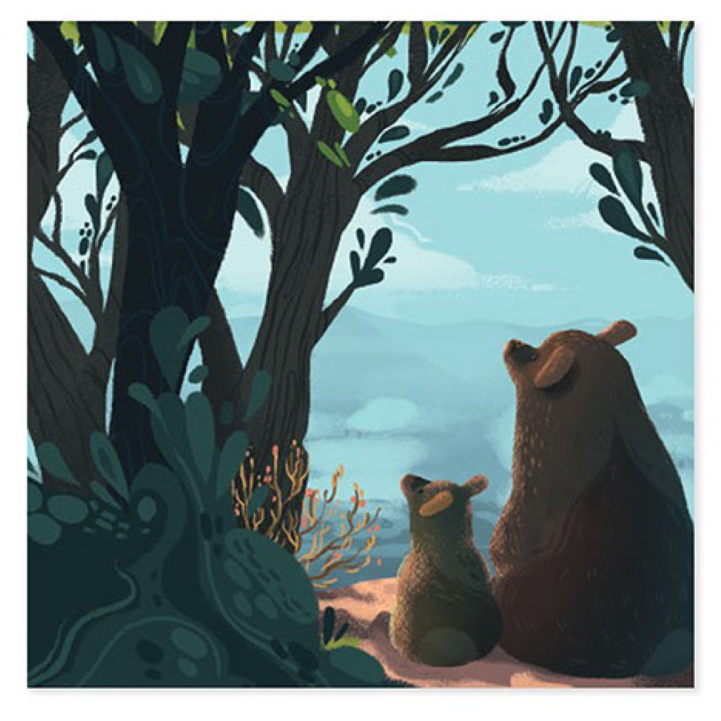 Bear  Cub Fathers Day Pop-Up Card Front