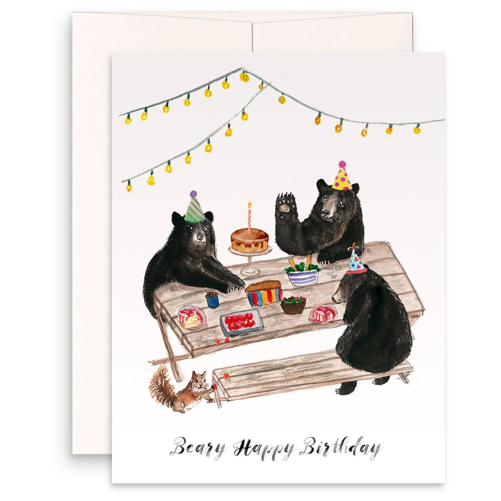 Bear Picnic Party Birthday Card.