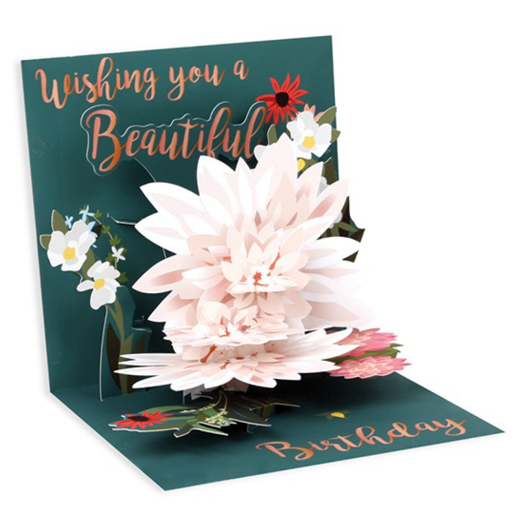 Beautiful Birthday Floral Pop-Up Card