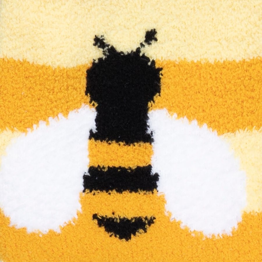 Bee Cozy Slipper Socks Detail