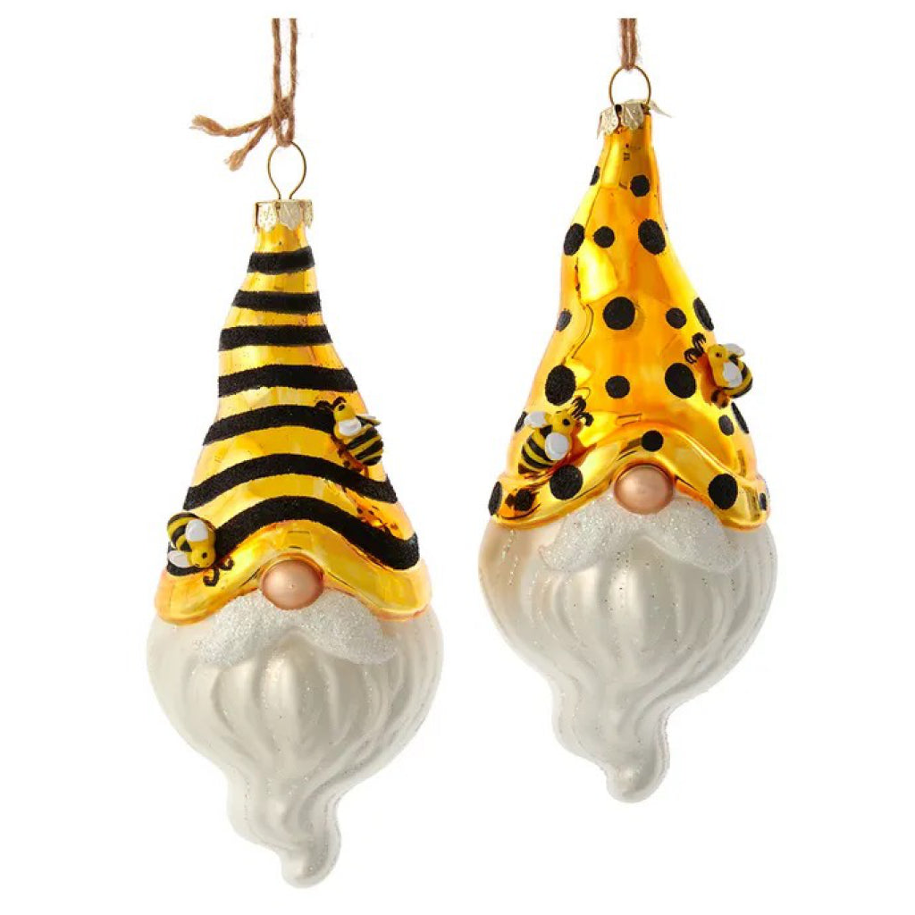 Bee Gnome Ornament Glass.