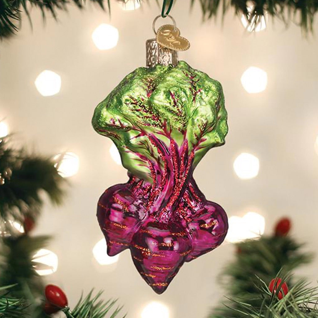 Beets Ornament in tree.