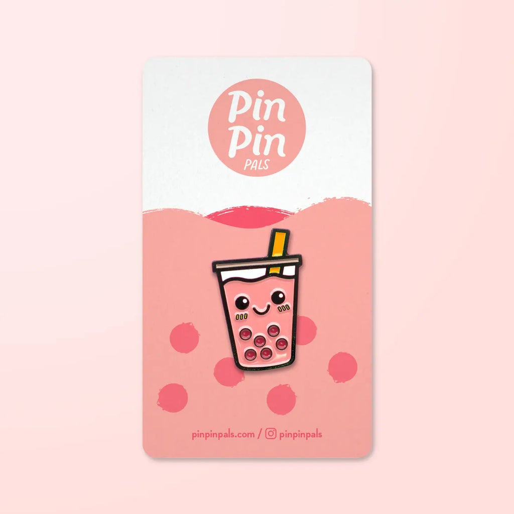 Best-Tea Boba Tea Pin Pink | Pin Pin Pals – Outer Layer