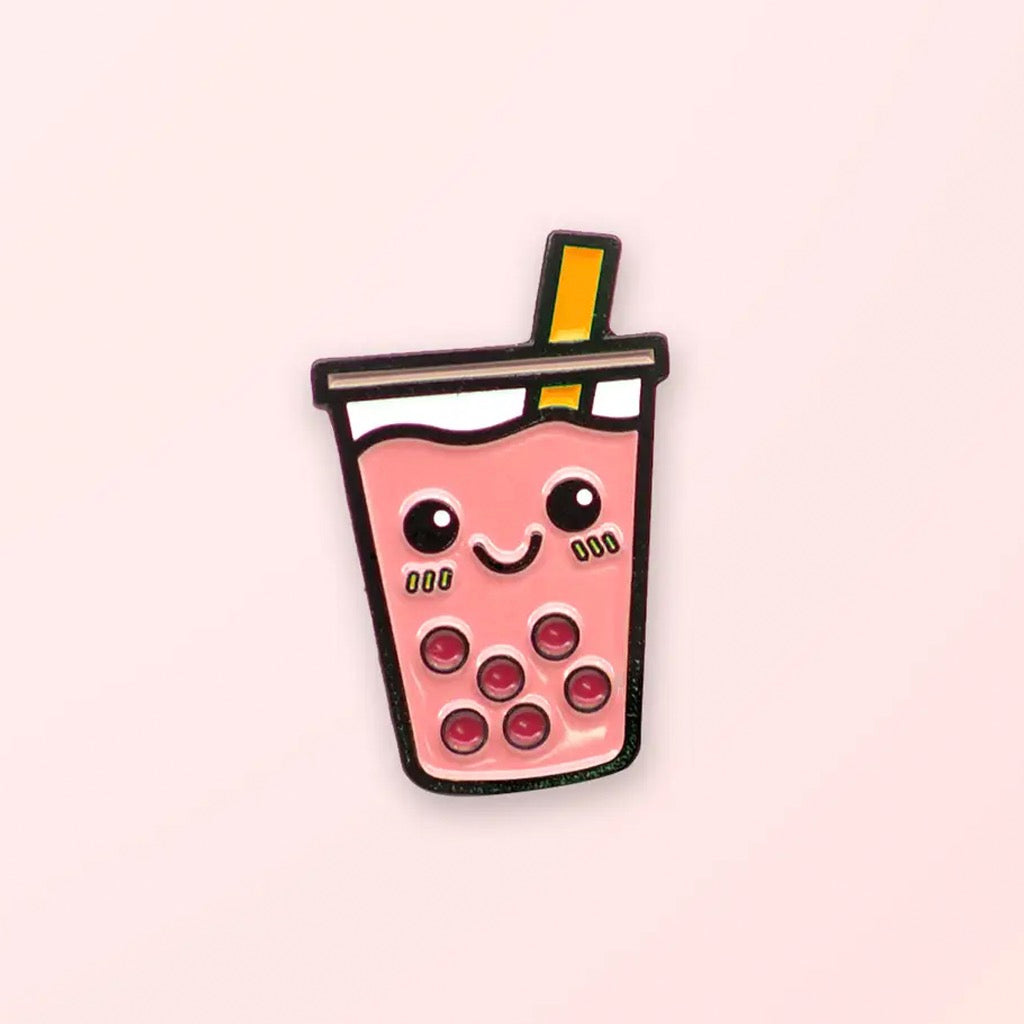 Best-Tea Boba Tea Pin Pink | Pin Pin Pals – Outer Layer