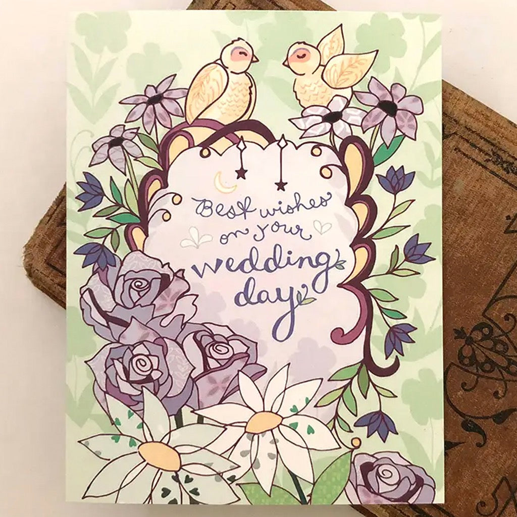 Best Wishes On your Wedding Day Floral card