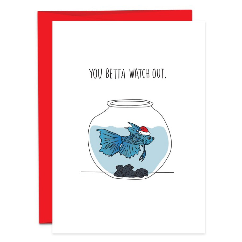 Betta Fish Christmas Card