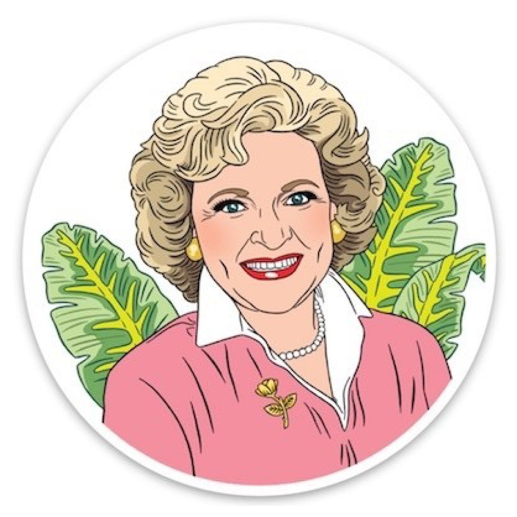 Betty White Round Sticker