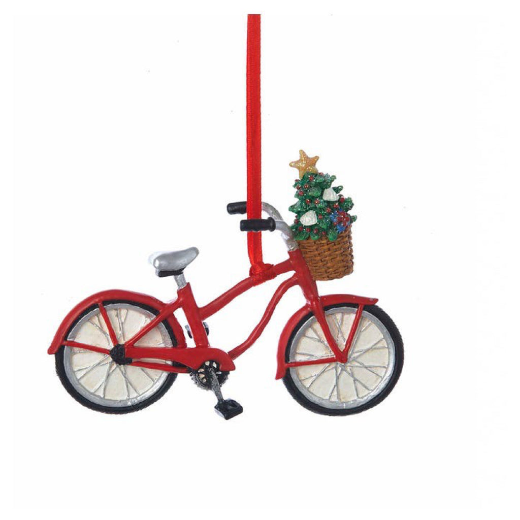 Bicycle With Basket Ornament
