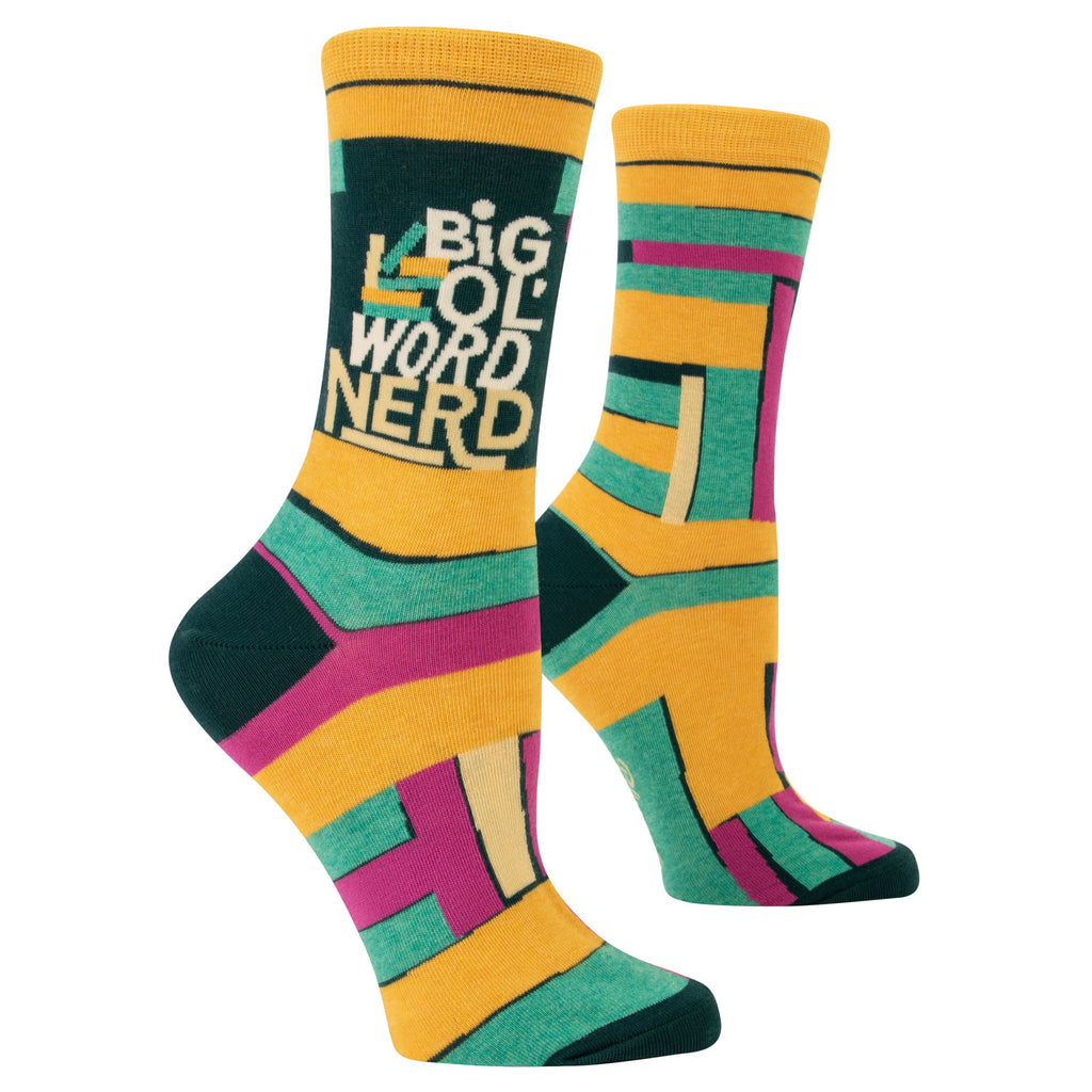 Big Ol Word Nerd Crew Socks