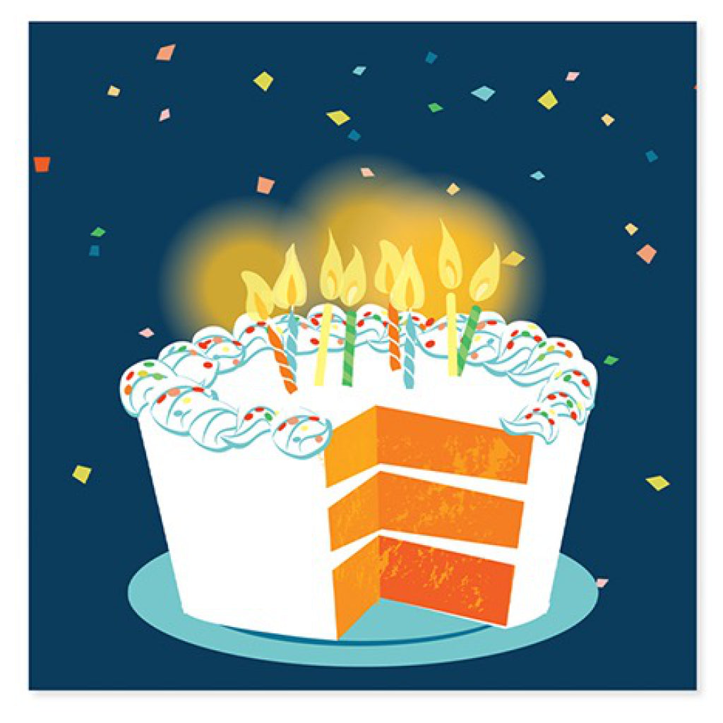 Big Slice of Cake Birthday Pop-Up Card Front