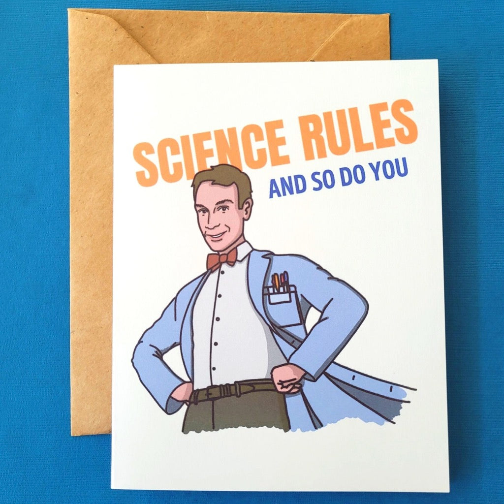 Bill Nye Science Rules Card