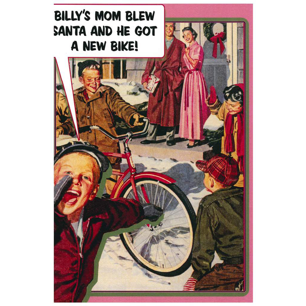 Billys Mom Blew Santa Card