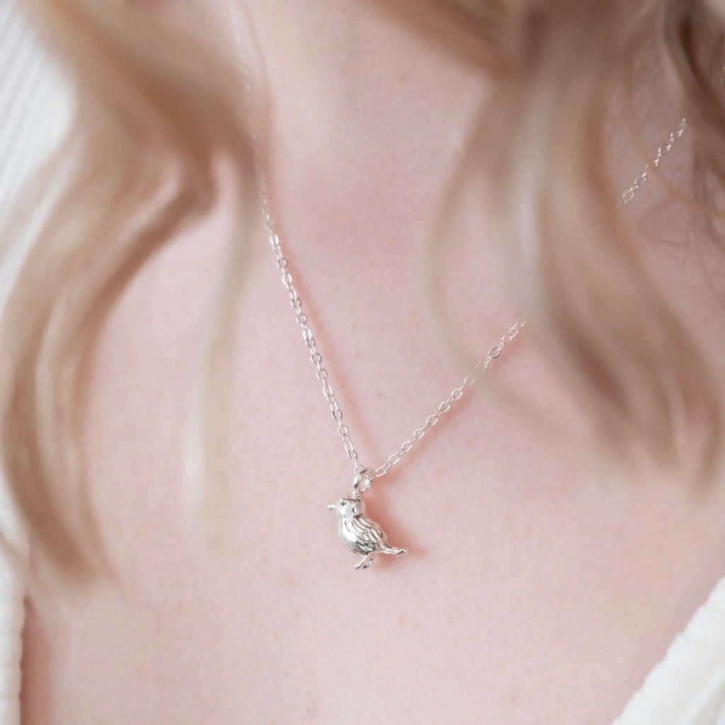 Bird Necklace Silver.