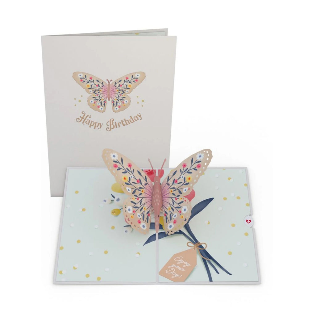 Birthday Butterfly Pop Up Card Front
