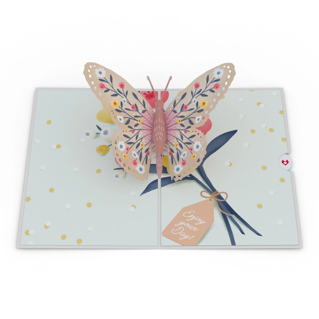 Birthday Butterfly Pop Up Card Open