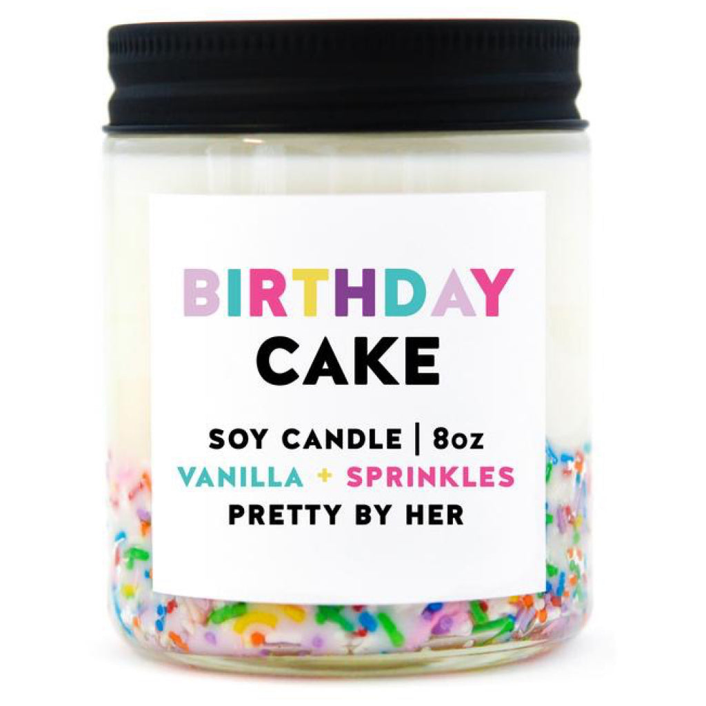 Birthday Cake Soy Wax Candle.