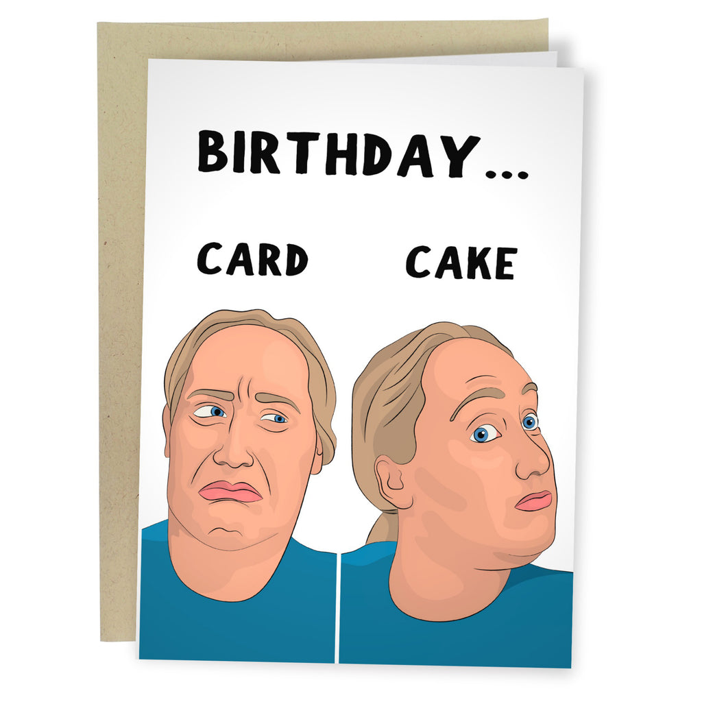 Birthday Card vs Cake Meme Girl Card