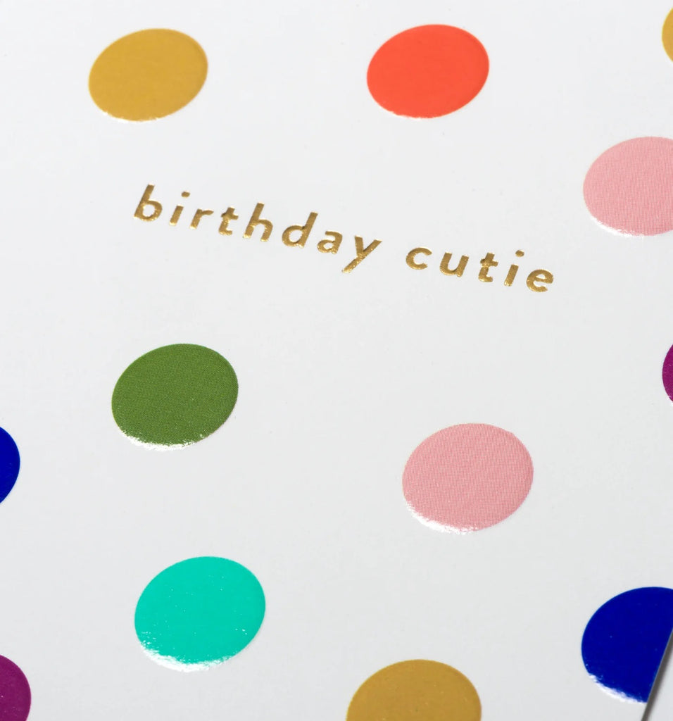 Birthday Cutie Mini Card detail.