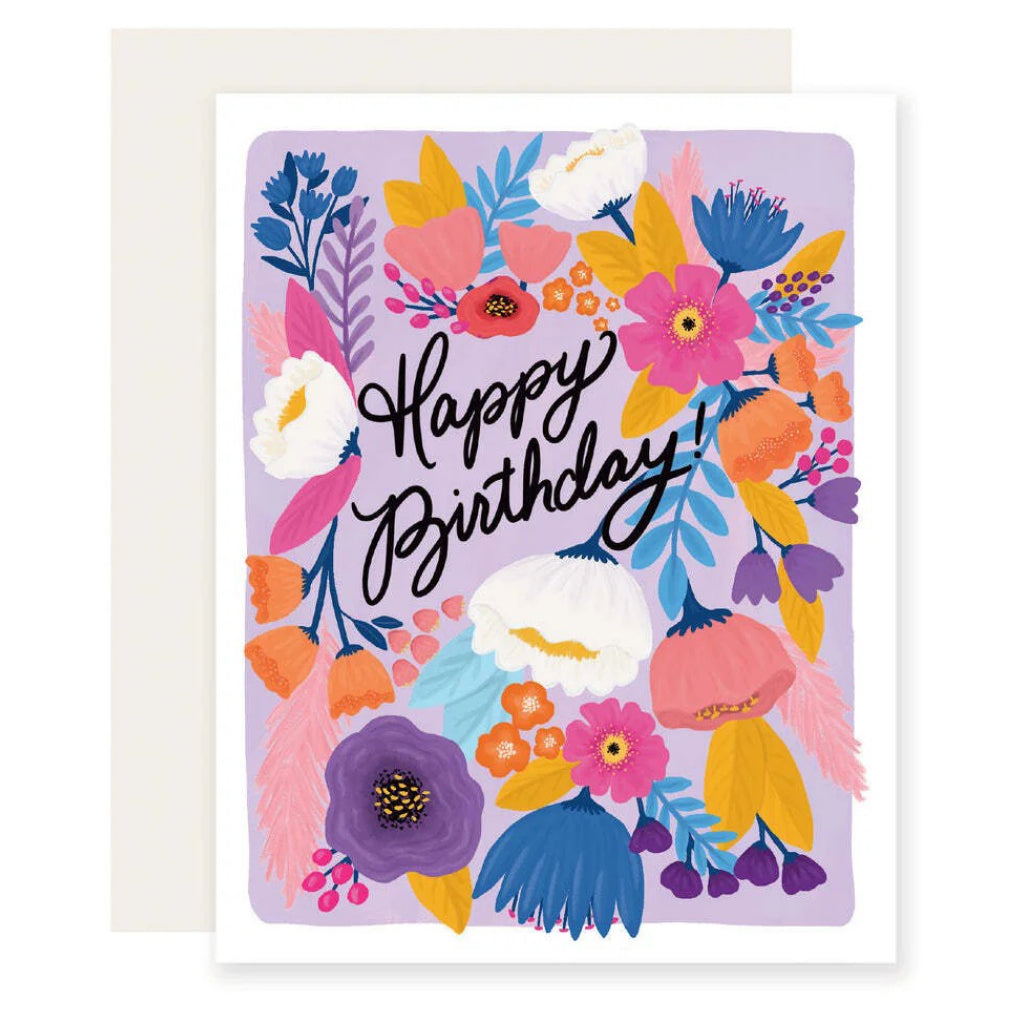 Birthday Floral Fiesta Card | Slightly Stationery – Outer Layer