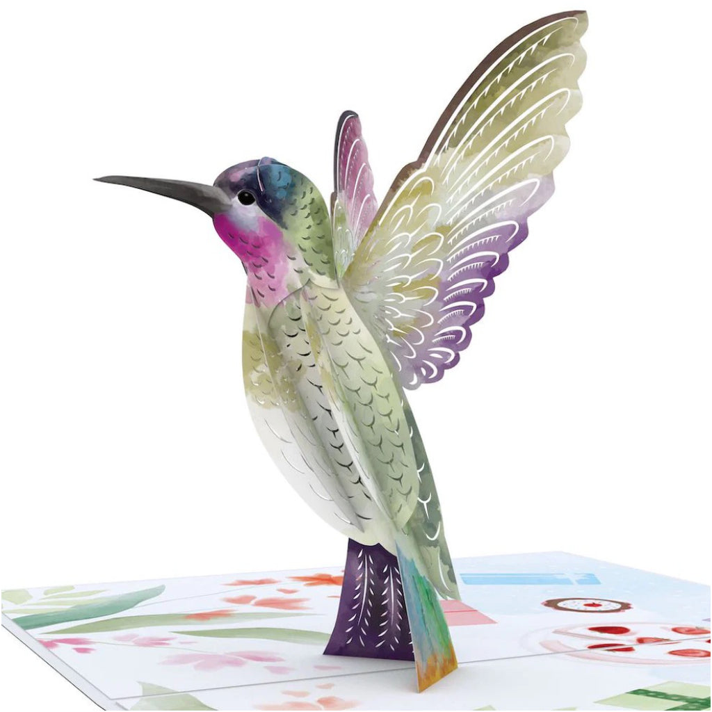 Birthday Hummingbird Pop-Up Card.