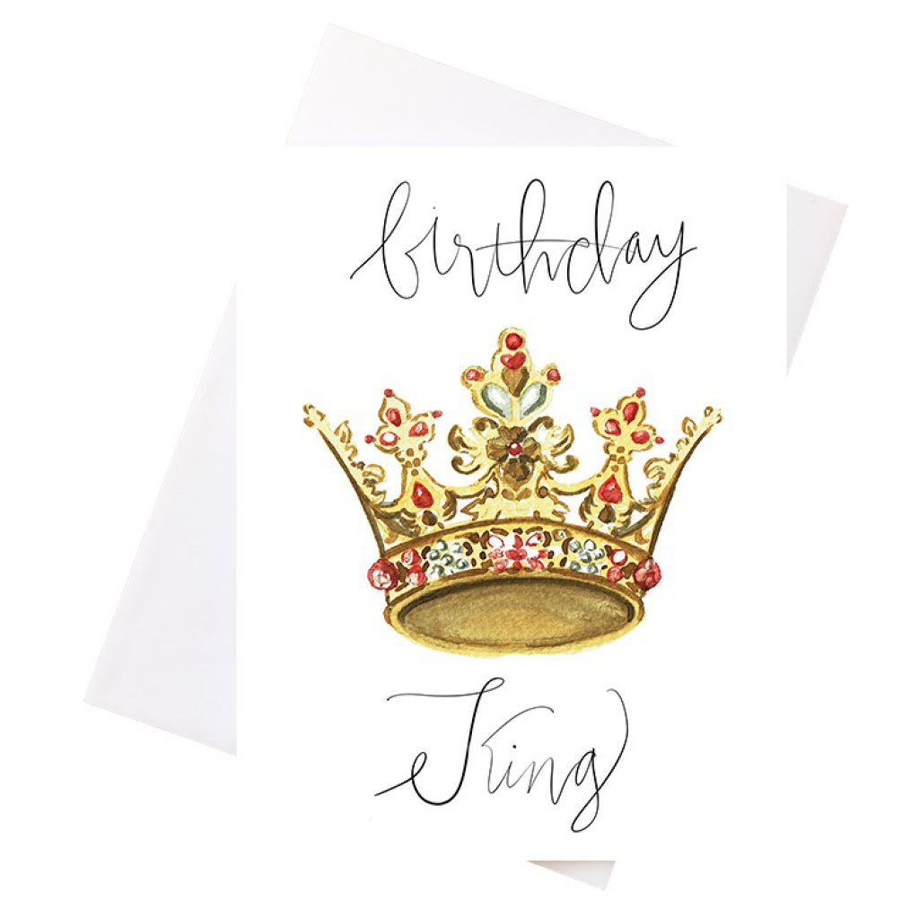 Birthday King Watercolour Card