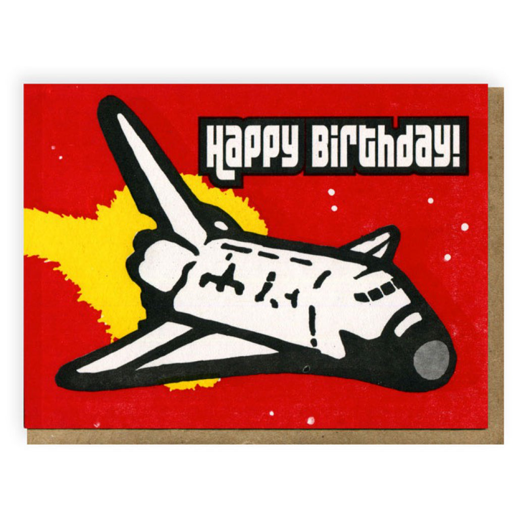 Birthday Space Shuttle Card.