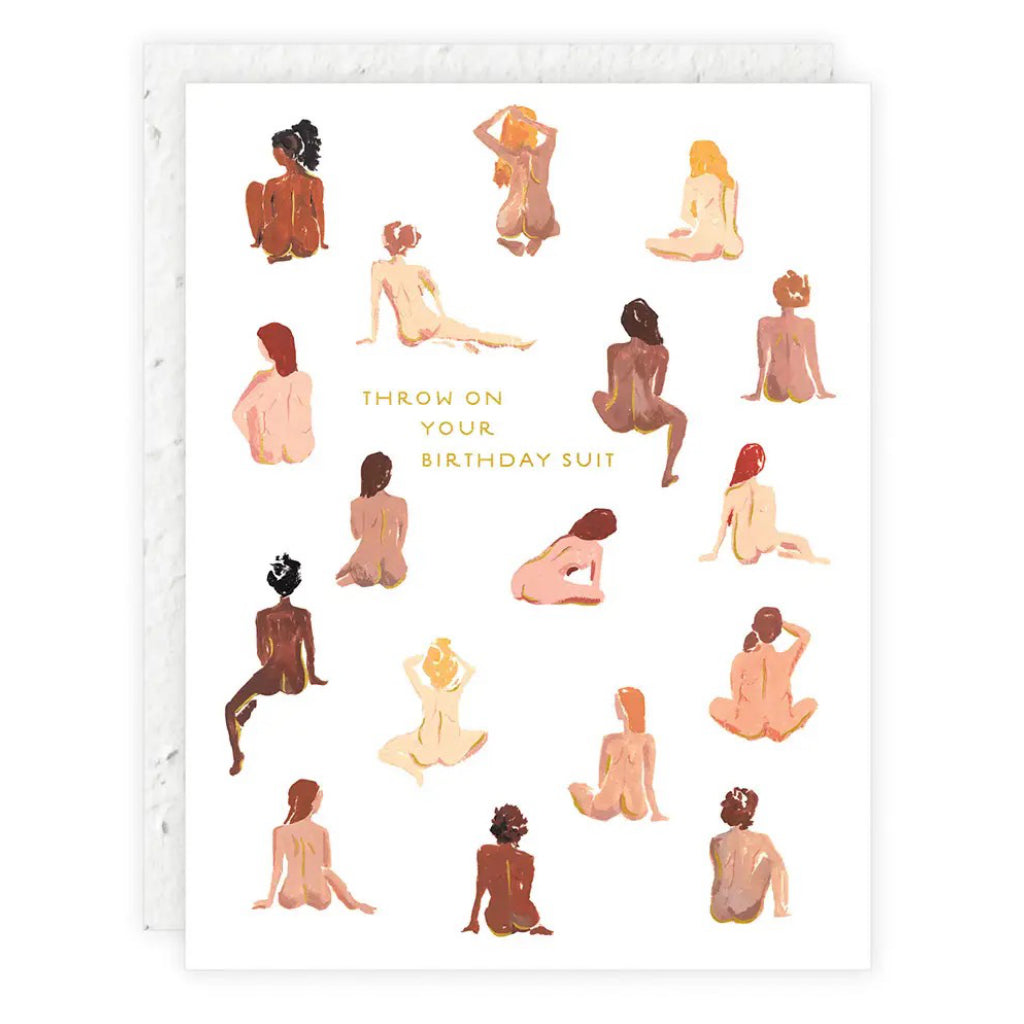 Birthday Suit Birthday Card.