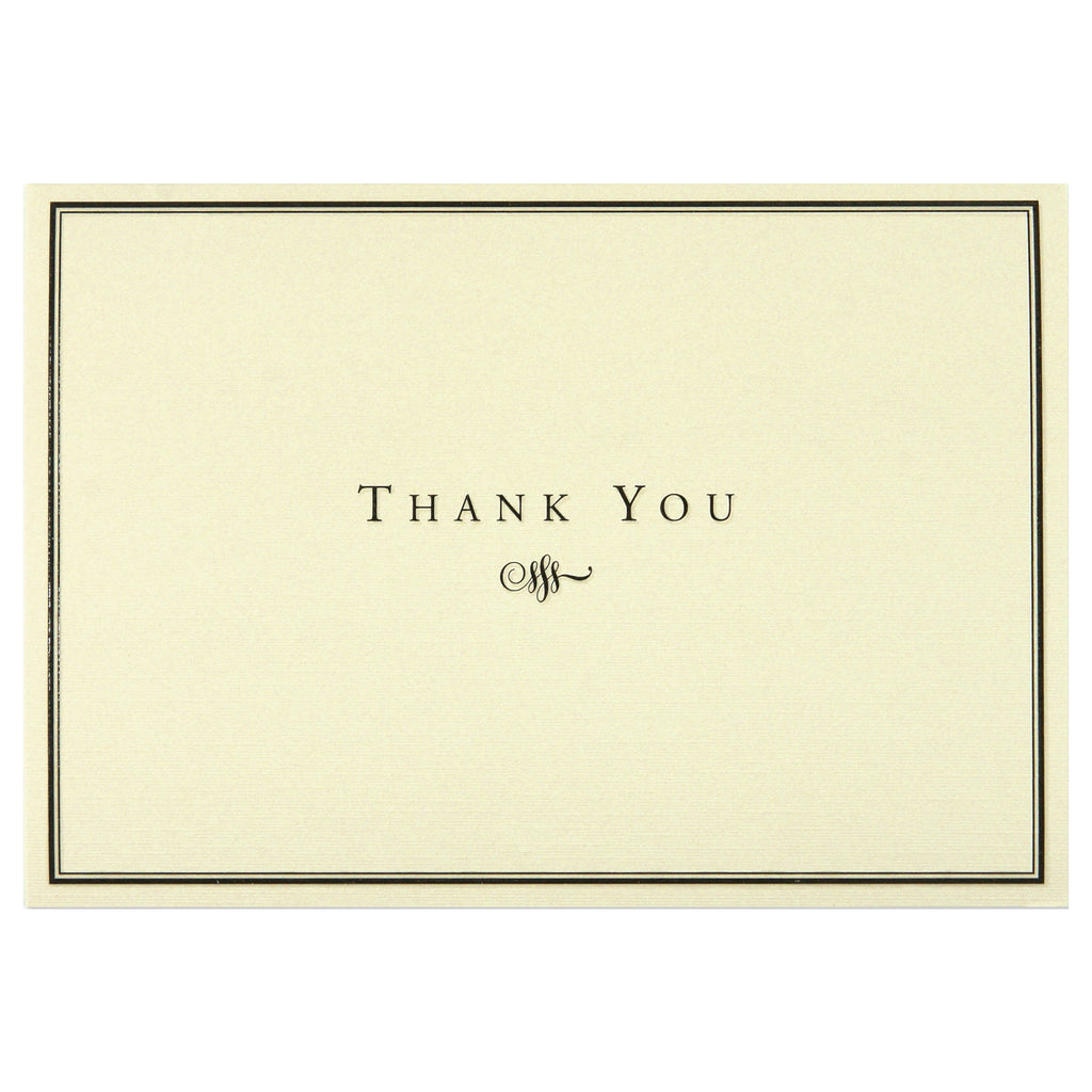 Black  Cream Boxed Thank You Cards