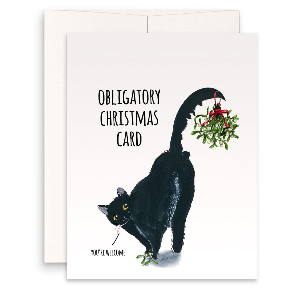 Black Cat Obligatory Christmas Card