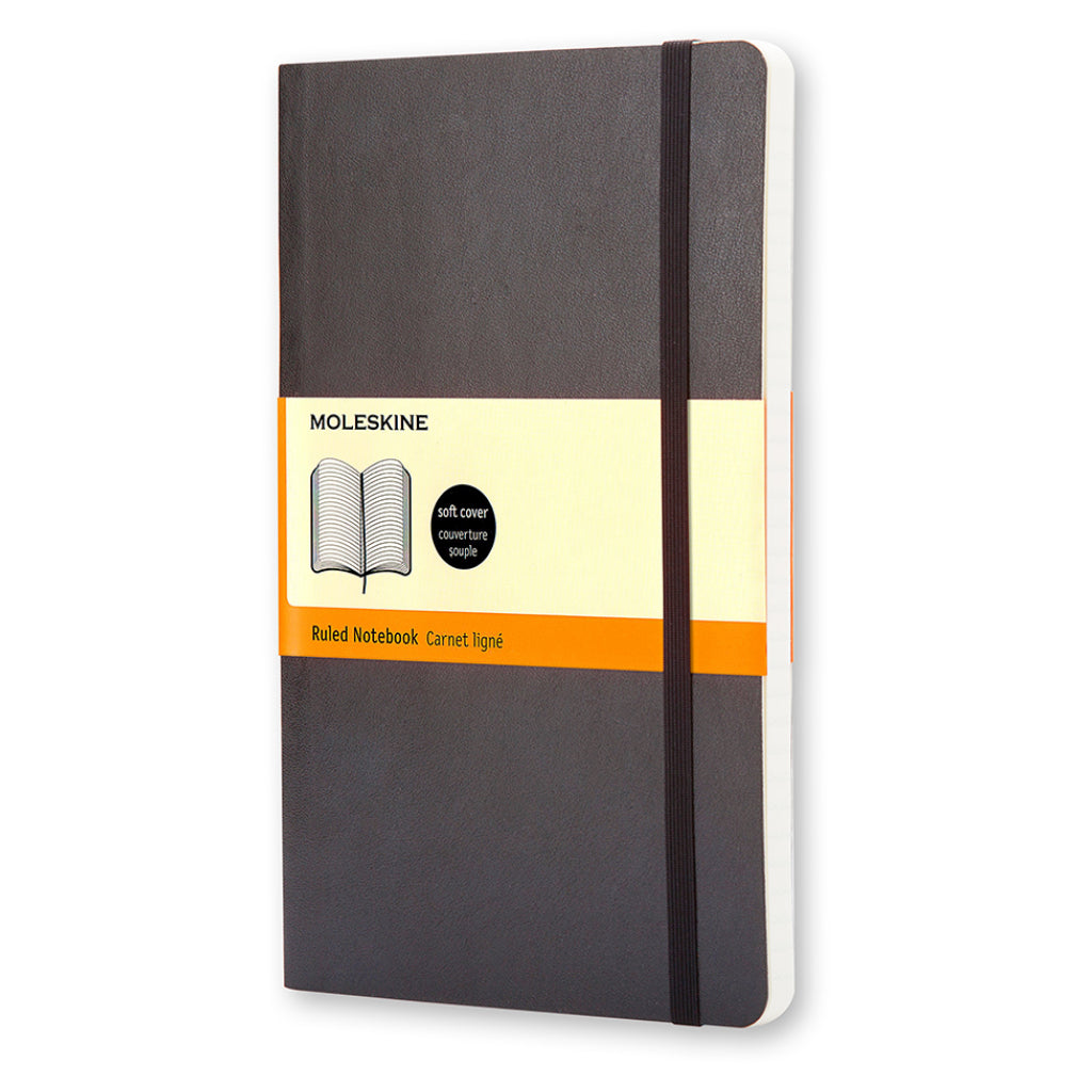 Black Ruled Pocket Soft Cover Classic Notebook