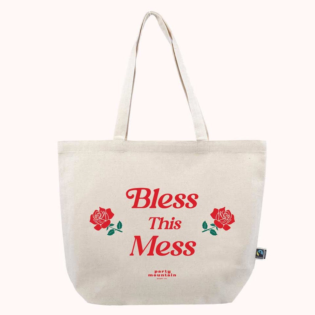 Bless This Mess Organic Canvas Tote.