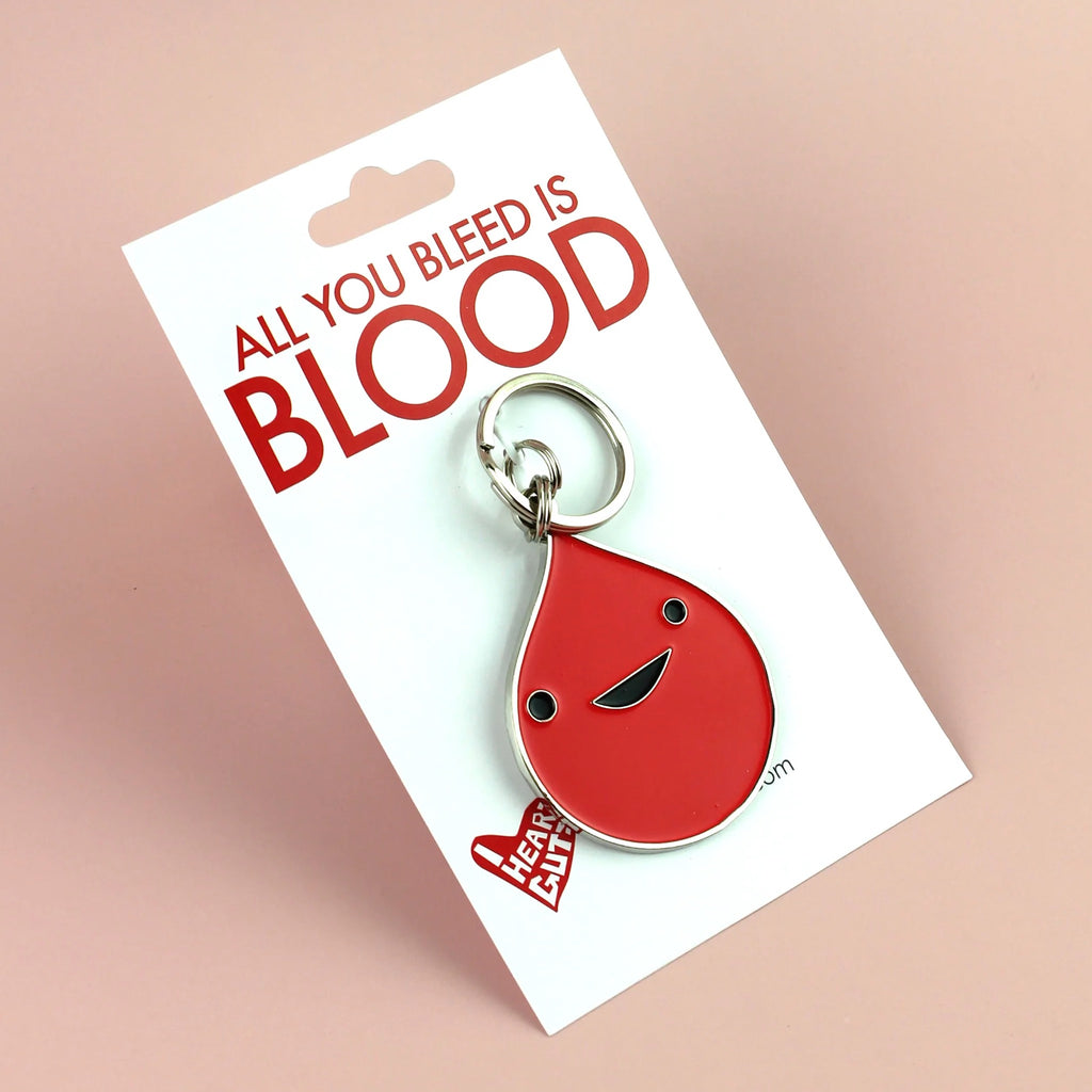 Blood Enamel Keychain packaging.