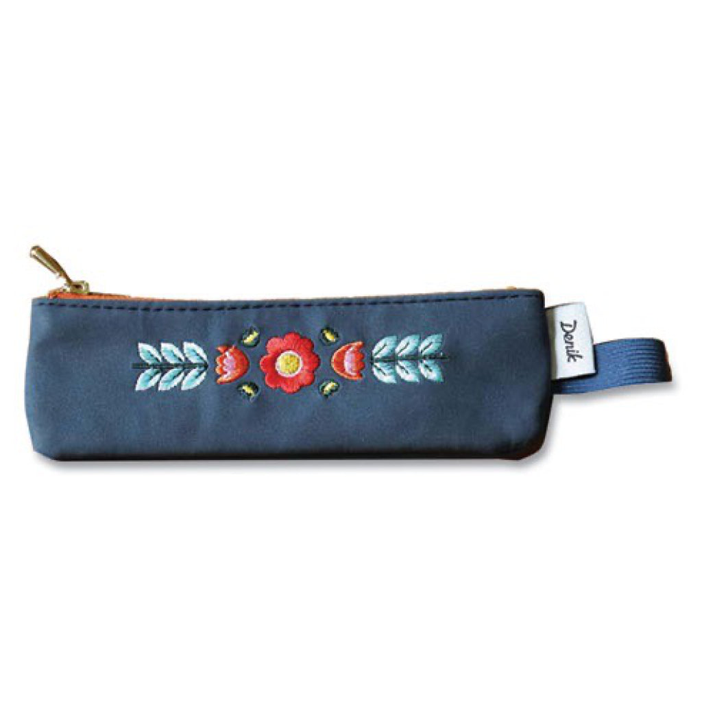 Blue Evelynn Embroidered Notebook Pouch.