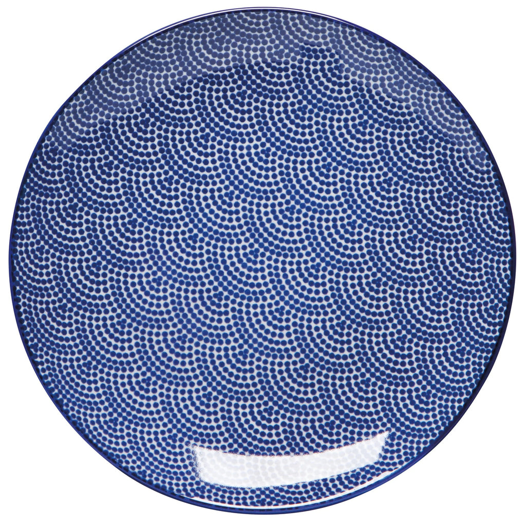 Blue Waves Stamped Appetizer Plate 6 Inch.