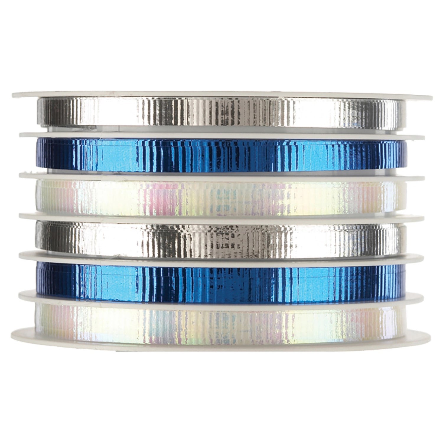 Roberts Ribbons Blue/Silver/White Multi-Channel Ribbon | Jillson & Roberts – Outer Layer