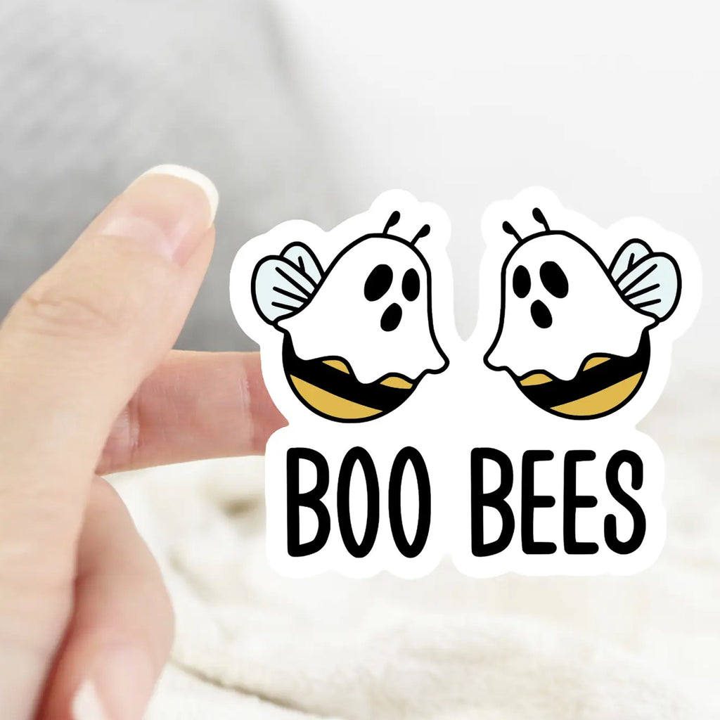 Boo Bees Sticker being held.